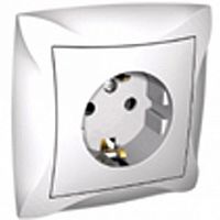 Розетка DUET, скрытый монтаж, с заземлением, белый | код. WDE000142 | Schneider Electric